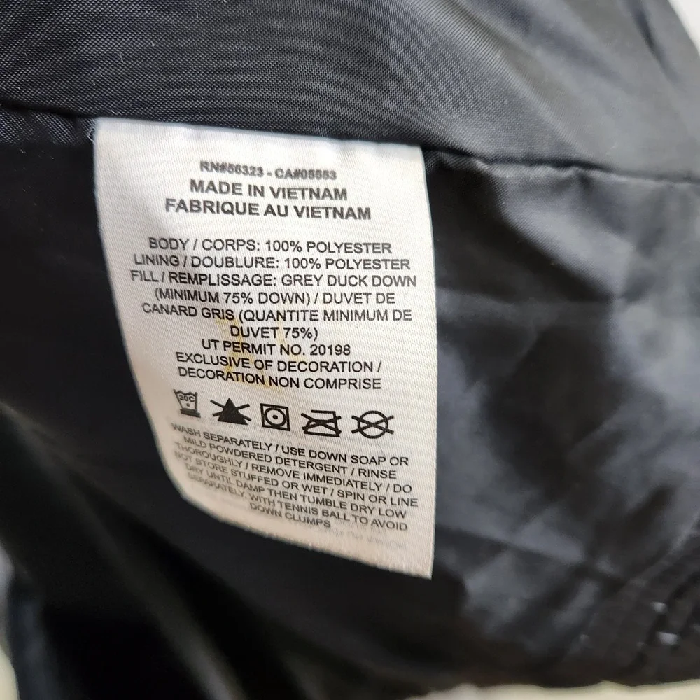 Nike Therma-Fit Long Puffer Coat Womens L Black Full Length Hooded Down Jacket - Picture 8 of 12